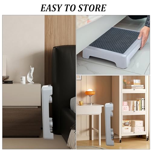 Anti-Rutsch Halbstufe, One Step Stool für Senioren, Tragbare Tritthocker Bis 200 Kg, Stapelbare Halbstufe Treppenhilfe für Senioren, Kinder, Dusche, Auto, Outdoor (Schwarz)