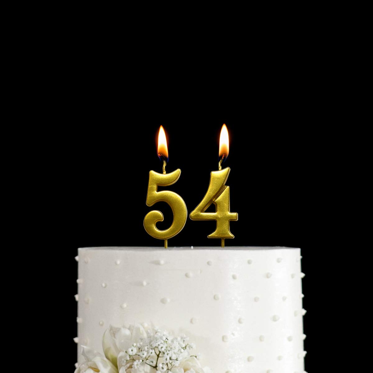 Amazon.co.jp: MAGJUCHE ゴールド54歳の誕生日数字キャンドル 54番