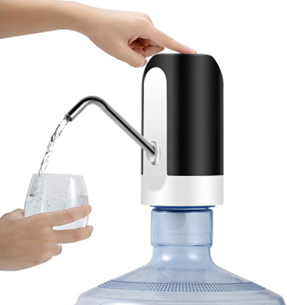 Shuda Drinking Water Pump - Wireless Automatic Electric Gallon Water Bottle Pump Portable Water Dispenser USB Charging for Home Kitchen Office Camping (Black)