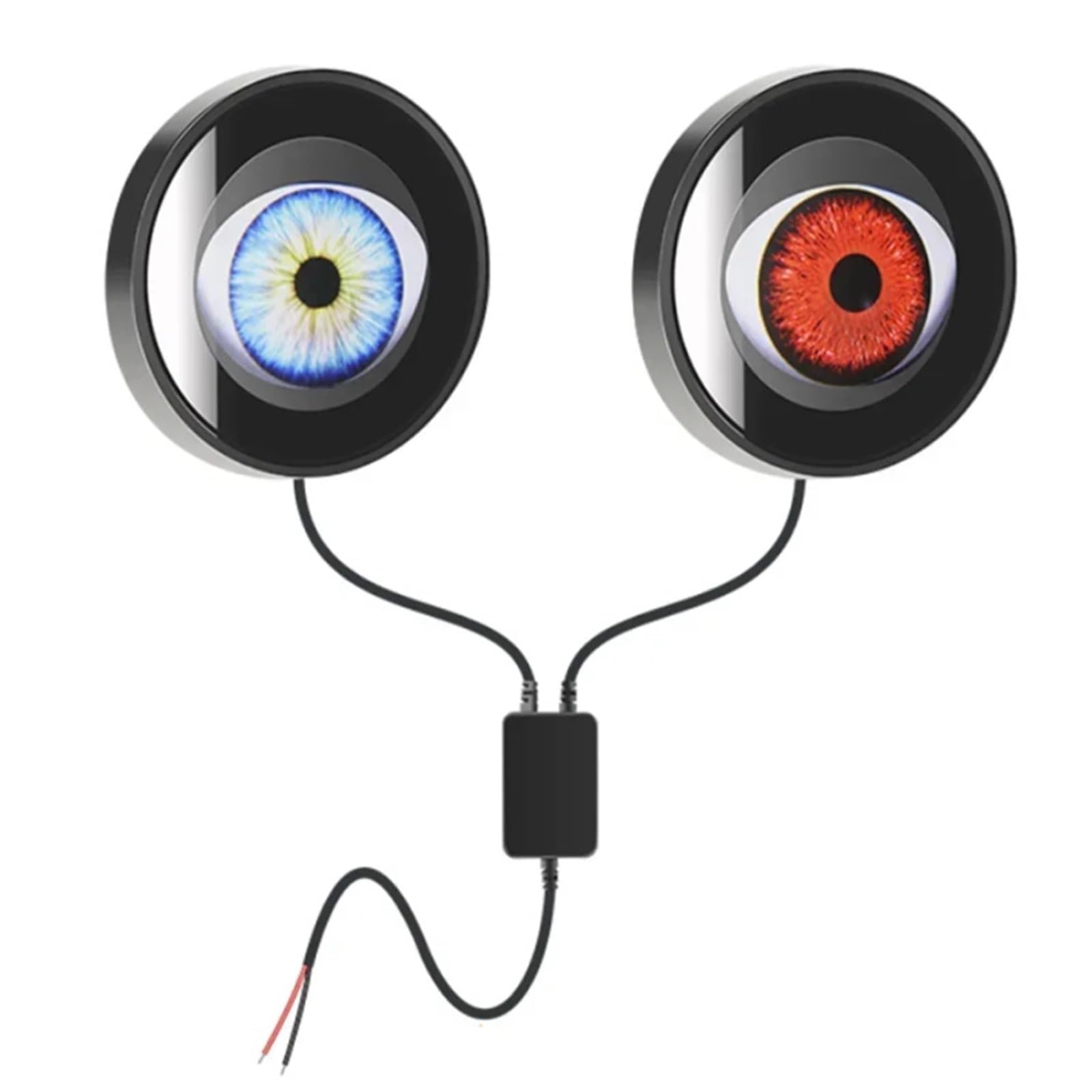 Faro Moto Fari Per Moto Devil Eye LED Fendinebbia | 1 paio di fari per moto Devil Eye, decorazione fantastica gruppo luci a LED dinamico modificato