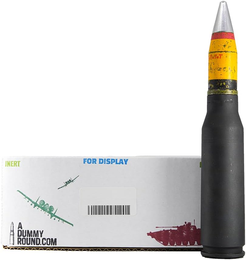 General Dynamics 25mm Bushmaster Dummy Round OEM HEI Fired by the M242 INERT Display