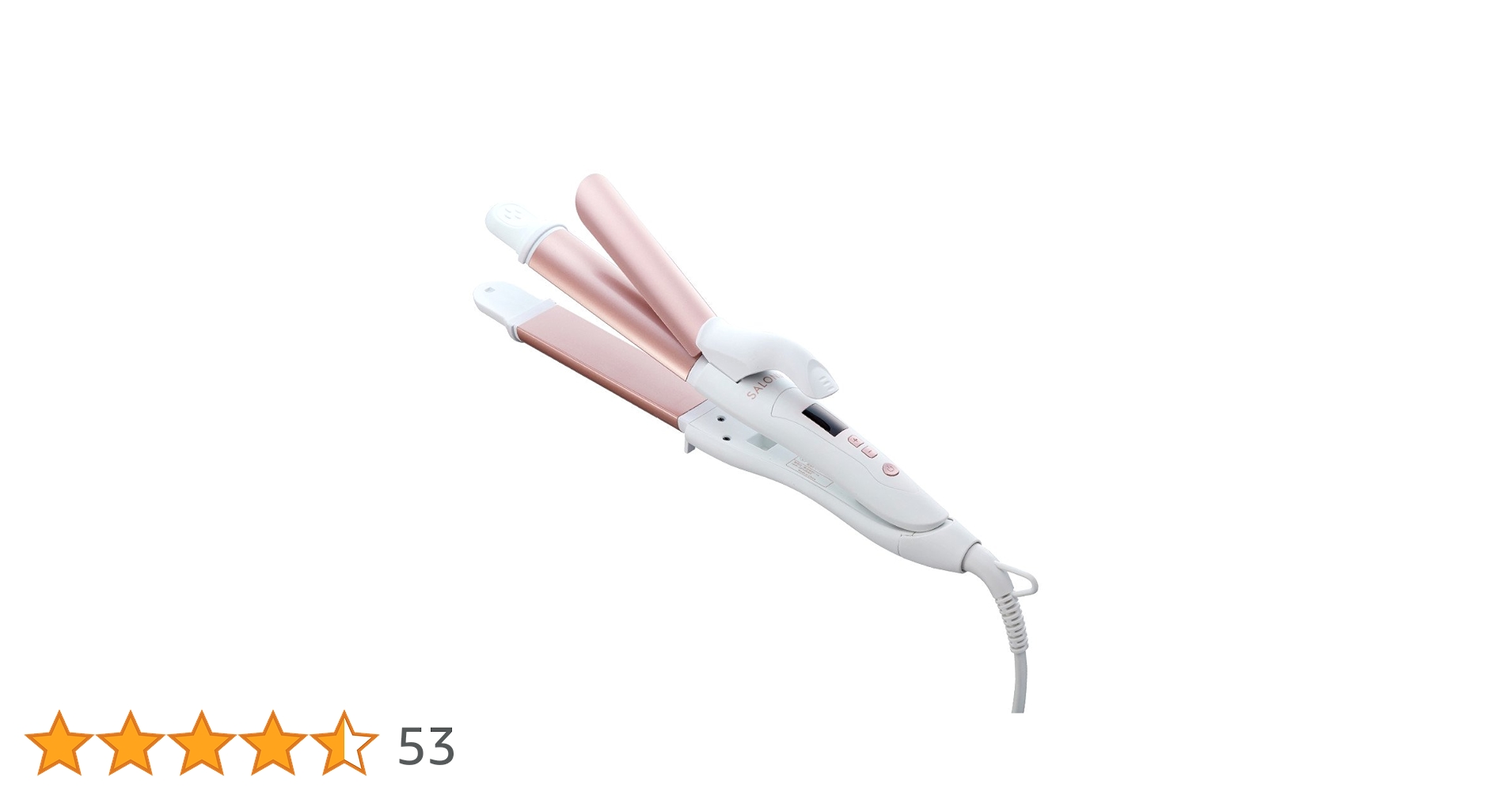 SALONIA カールアイロン19mm 限定色シャンパンピンク(断熱ケース付き) 数量限定】SALONIA24年秋冬限定色ドライヤー＆ヘアアイロン10月1