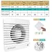 Airope,Ventilador extractor de baño aire 100 mm Silencioso con válvula Anti retorno...
