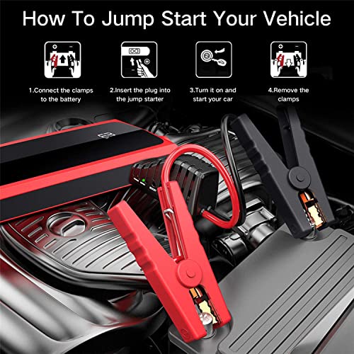 Audewdirect Car Jump Starter 2000A Peak 20000Mah (Start Any Gas Engine Or Up To 8.5L Diesel Engine) Battery Charger Automotive, 12V Car Jumper, Power Bank Power Pack With Quick Charge 3.0 Ports #TOP7