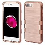 iPhone 6 Plus/6s Plus/7 Plus/8 Plus Case, Mybat Tuff Dual Layer [Shock Absorbing] Protection Hybrid Brushed PC/TPU Rubber Case Cover for Apple iPhone 6 Plus/6s Plus/7 Plus/8 Plus, Rose Gold