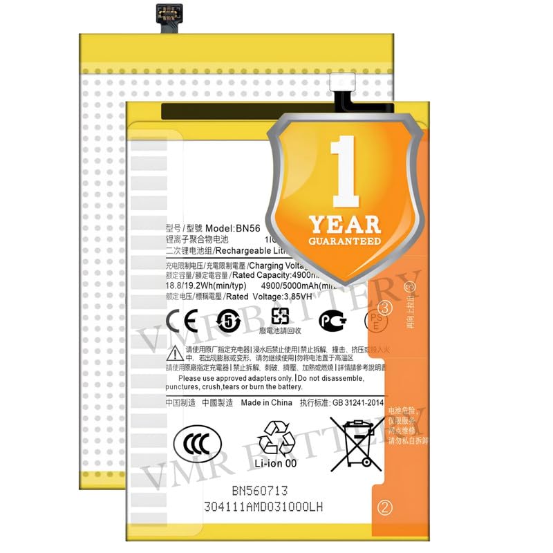 Image of Original BN56 Battery Compatible for Xiaomi Redmi 9A (M2006C3LG, M2006C3LI, M2006C3LC, M2004C3L) | Redmi 9C (M2006C3MG, M2006C3MT) | Redmi 9i (M2006C3LII) - (5000mAh) - 1 Year Warranty K7