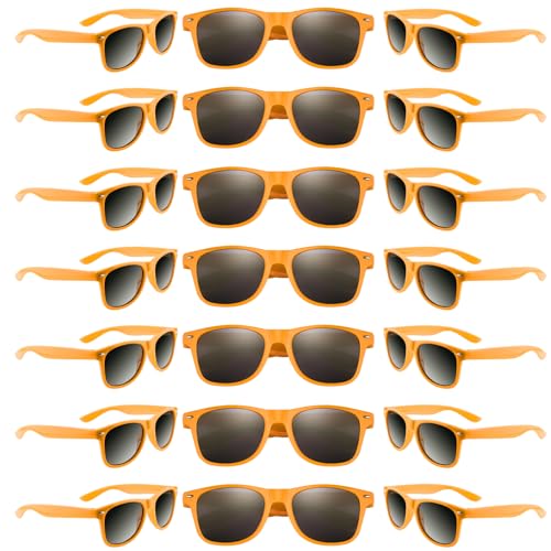 Bouiexye Party Sunglasses Bulk for Birthday Summer Wedding Party Goody Bag Fillers Supplies (48, Orange) by Bouiexye - Used condition - US$26.13