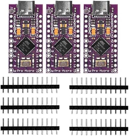 Amazon.com: 3 Pack Pro Micro Board Module Atmega32U4 5V 16MHz USB ...