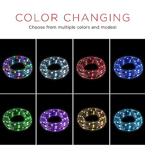 UltraPro LED Rope Lights, 25ft Premium Smoke Black Rope, Color Changing Light, RGB, Indoor/Outdoor, Discreet, Elegant, Flexible, Linkable, Durable, Rope Lights Outdoor, 63244 by UltraPro - Image 5