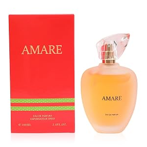 Amare Perfume for Women - White Floral Fruity Eau de Parfum - Sweet Woody Powdery Scent - 100ml