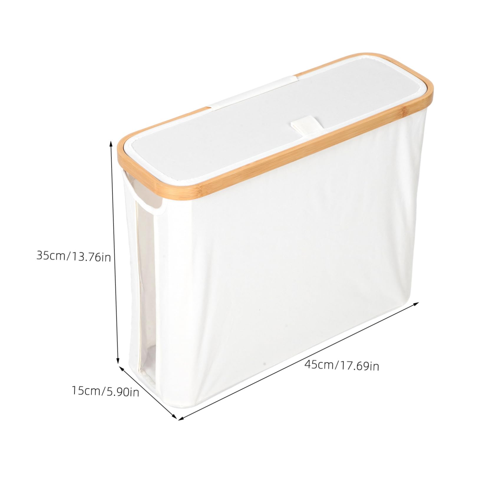 Ciieeo Fabric Lid Toilet Paper Storage Basket Kitchen Bathroom Decorative Space-saving Multi-purpose Organizer