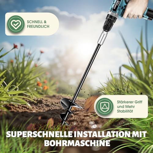 Trampolin Bodenanker Set von 4, Heavy Duty Trampolin Anchor Kit für Zelte, Schaukeln, Vordächer, Metall Trampolin Anchor Kit starken Wind