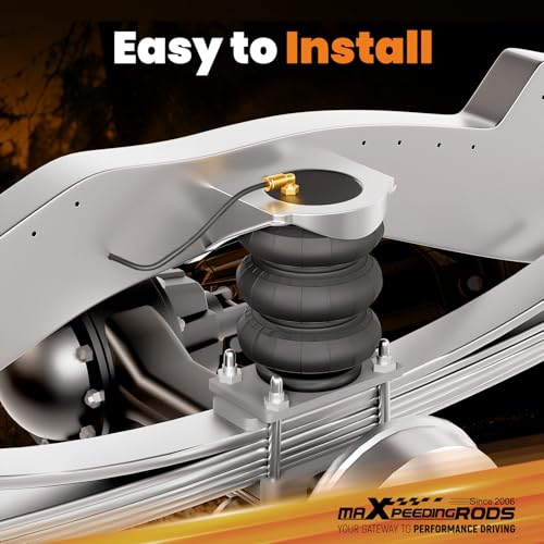 image for maXpeedingrods Pack of 2 Triple Bellow Air Spring 2600 lbs Air Suspens