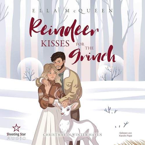 Reindeer Kisses for the Grinch Audiolibro Por Ella McQueen arte de portada