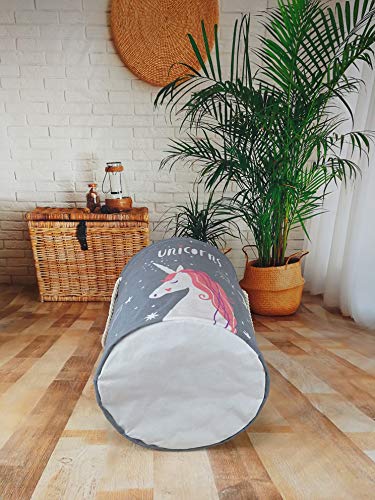 Image of Round Laundry Basket Storage Bins Nursery Hamper Gift Baskets for Home,Office,Home Decor