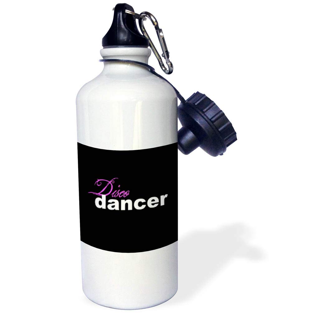 3dRose Disco Dancer Sports Water Bottle 21 oz White