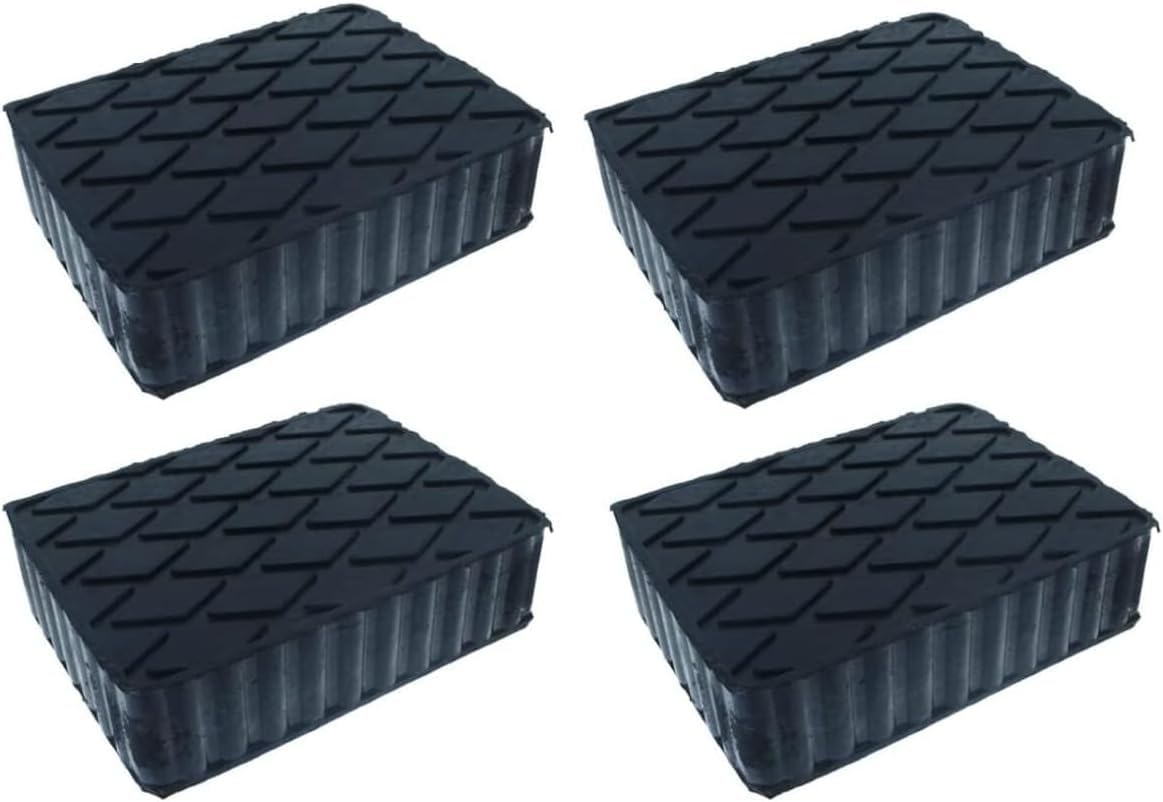 Generico 4 Pezzi Tamponi Ponte Sollevatore 160x120x40, Tamponi in Gomma Rettangolari, Compatibile con Ravaglioli Corghi OMCN, Made in Italia