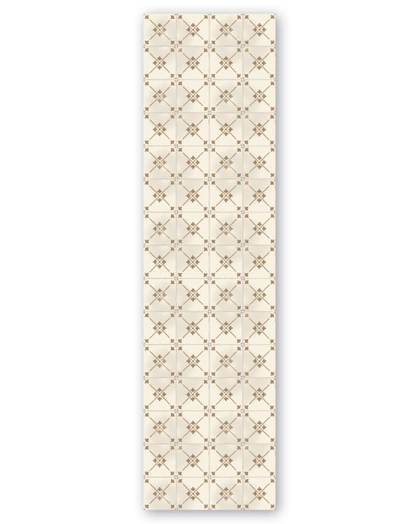 Tapis de sol cuisine antidérapant Altea Beige protégeant le carrelage 80x300