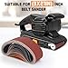 Aucenix 14Pcs Sanding Belts for Sander: 75 X 533 mm Sander Belts with Assorted Grits (60/80/120/180/240/400/600) - Abrasive Belts for Wood Paint Metal Sanding Polishing (14Pcs - 75 x 533 mm)