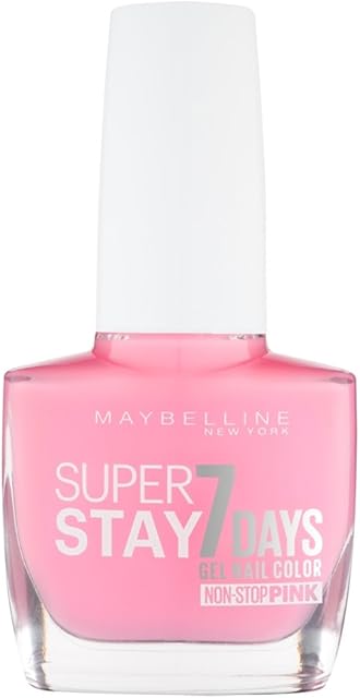 Maybelline SuperStay 7 Days 120 Flushed Pink lakiey do paznokci Różowy - Lakier do paznokci (Różowy, Flushed Pink, Ochrona, Wzmacniający, Butelka, F0CCD4, 20 mm)