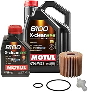 6L Newparts 8100 X-CLEAN EFE 5W30 Wix Filter Engine Motor Oil Change Kit API SN