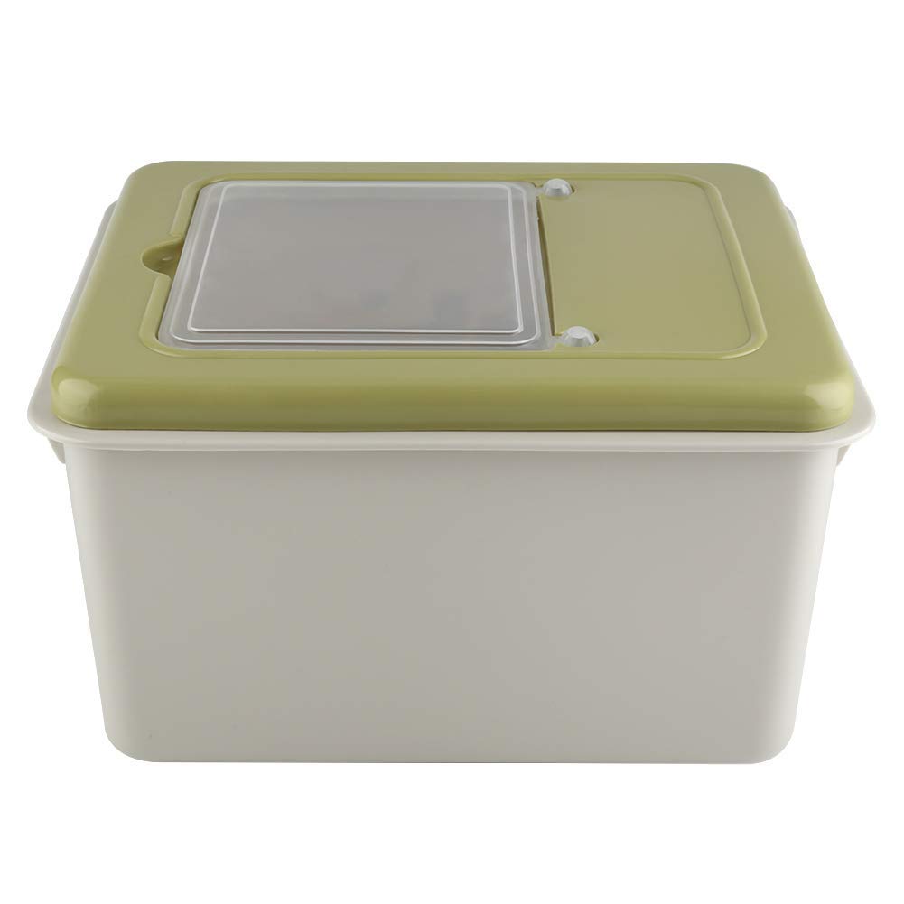 Contenedor de almacenamiento de granos – Contenedor portátil de almacenamiento de arroz de plástico para cocina, cereales, granos, alimentos, contenedor de alimentos Matcha