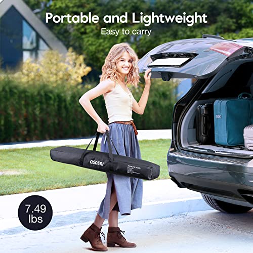 Projector Screen with Stand 120 inch Outdoor Indoor Projection Screen, Osoeri 16:9 4K Portable Double-Sided Front Rear Projections Movies Screen with Carry Bag for Home Theater Office Backyard Travel - Thumbnail 3
