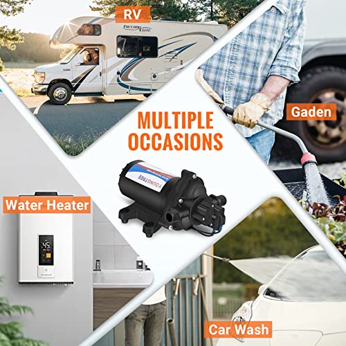 Youngtree Water Pressure Diaphragm Pump 110V Ac 4.0Gpm 45Psi, Industrial Self Priming Water Booster Pump 110Volt For Sprayer Sink Rv Irrigation Sprinkler Kitchen Heater #TOP6