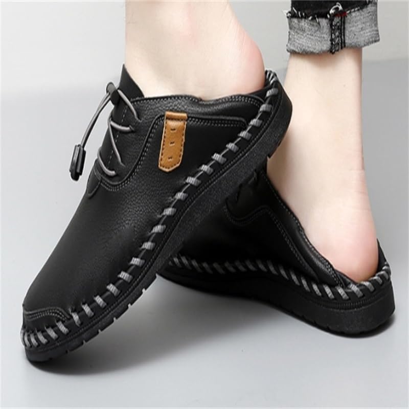 Men's Rubber Shoes Casual Oxford Shoes flat-bottomed Round-toed Non-slip wear-resistant Comfortable Breathable Versatile Casual Shoes for Men