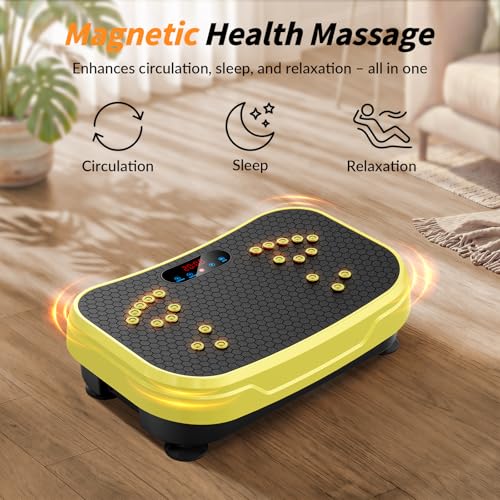 Streamnova Vibration Plate Exercise Machine for Lymphatic Drainage, Full Body Shake Platform Board for Home Fitness, Fat Burning, 5 Program Modes and 99 Speed Levels (Yellow-S02) by Streamnova - Used condition - Image 7