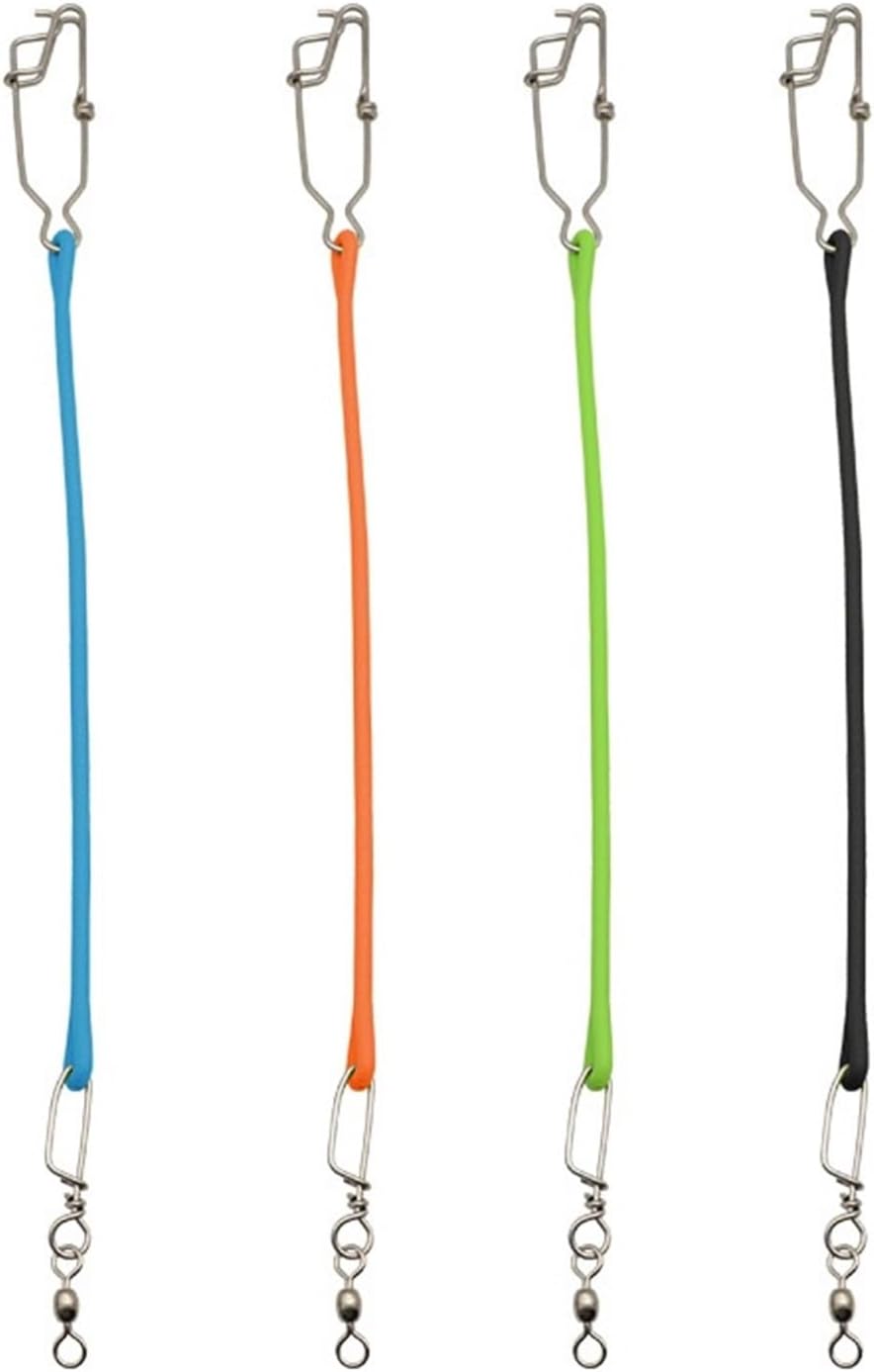 Fishing Downrigger Weight Snubber 3pcs Downrigger Weight Snubber with Stainless Steel Trolling Snap Cannonball Connector Shock-Absorbing Rope Fishing