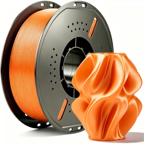 LVVJ3D Silk PLA 3D Printer Filament, Silk Orange Filament 1.75mm 1KG