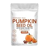 Pumpkin Seed Oil Capsules, Pumpkin Seed Oil 2 in 1 with Saw Palmetto, 3000mg Pure & Natural Supplement, Hair Growth, Skin Care - Non-GMO, Gluten - Free 300 Softgels
