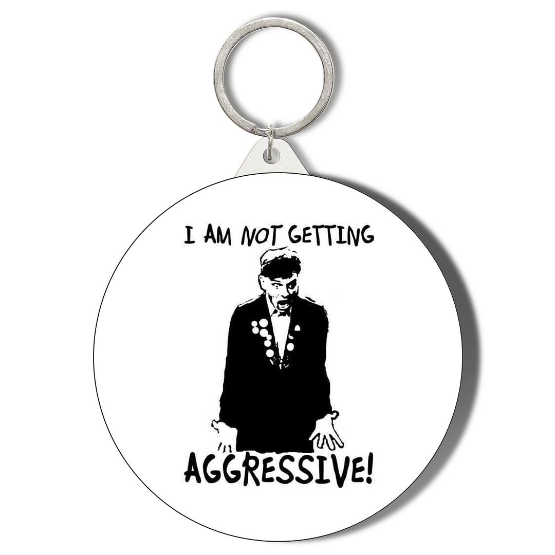 Gift Insanity White Rik, Young Ones, I'm Not Getting Aggressive 45Mm Short Chain Mirror Keyring