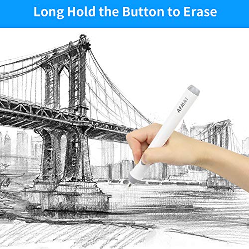 Electric Eraser, Electric Erasers For Artists With 140 Refills, Battery Operated Eraser, Electric Eraser Kit For Drawing, Art, Painting, Sketching, Drafting Pencils, Detailer Tool For Crafting-White #TOP2