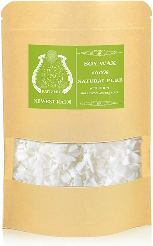 Raflalind Soy Wax,Candle Wax For Making Candles, Natural Plant Soy Wax Flakes，Premium Soy Wax for Candle Making, White 1kg