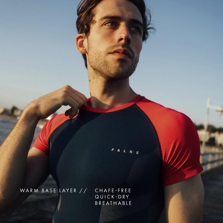 FALKE Men's Warm Round Neck M S/S Ts Functional Yarn Quick Dry 1 Piece Base Layer Top (Pack of 1) - Image 4