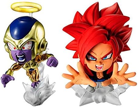 Amazon ドラゴンボール 超戦士カプセルフィギュア01 アソート2種セット 2 ゴールデンフリーザ 3 超サイヤ人4ゴジータ カプセル玩具 おもちゃ