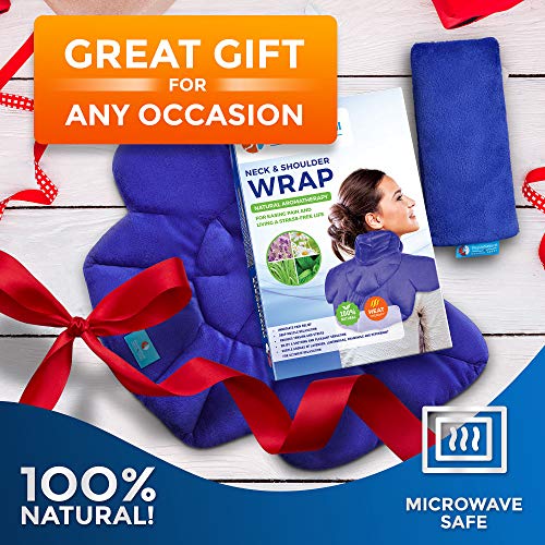Microwavable Heating Pad with Natural Herbal Aromatherapy - for Instant Relief and Relaxation in Cases of Muscle Pain, Tension and Stress, Aches, Spasm, Stiffness, Migraines, and Headaches