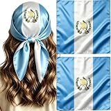 TSMD 2Pack Silk-Like Guatemala Flag Bandana Guatemalan Bandanas Head Scarf