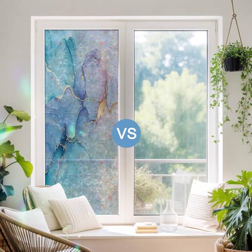Película de privacidad para ventana rosa azul 19.6x39.3 pulgadas miniatura 3