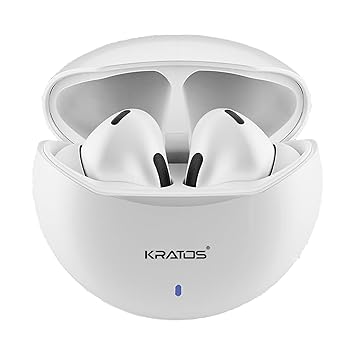 Kratos TW02 Ear Buds Wireless with 30H Playtime, Noise Isolation & Clear Calls, Bluetooth Earbuds with Voice Assistant, Ear Buds with Bluetooth V 5.3 & with Type C Fast Charging, IPX5 TWS Earphones