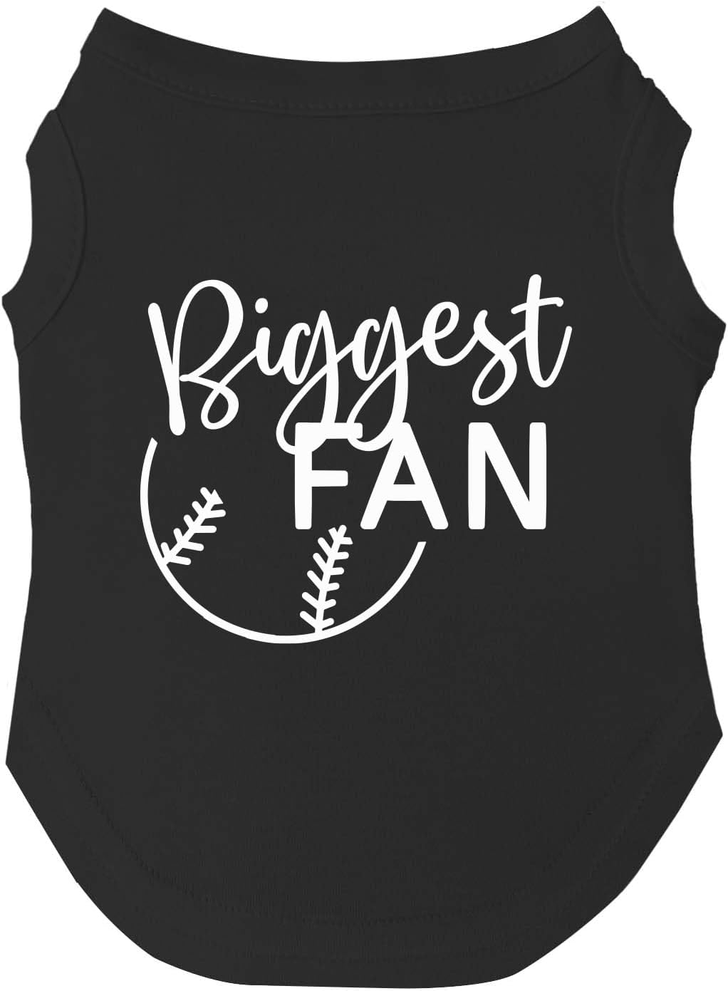 Biggest Fan Baseball Dog Tee Shirt Sizes for Puppies, Toys, and Large Breeds (Green, Small 540)