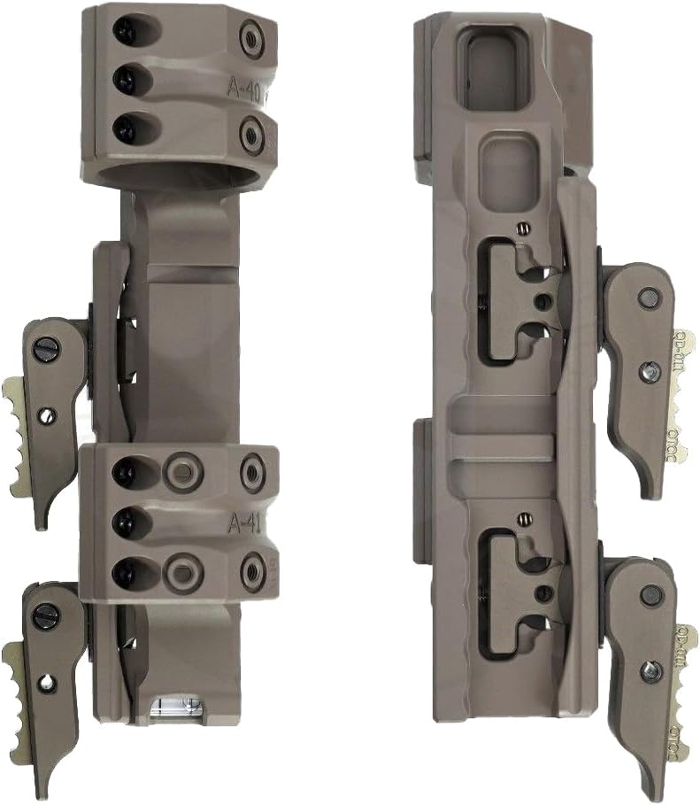 Cantilever 30mm Tube One-Piece Optic Scope Mount Base with Quick Detach Release Level，1.50" Center Height Dual Ring Riflescope Mount，Aerospace Precision，with Bubble Level，Fit 20mm Picatinny Rail，Tan