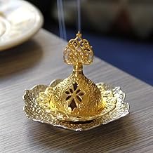 Gold Mini Incense Burner - 9 x 8 cm Add a touch of luxury and elegance to your home with Gold Mini Incense Burner Combines | From Generic