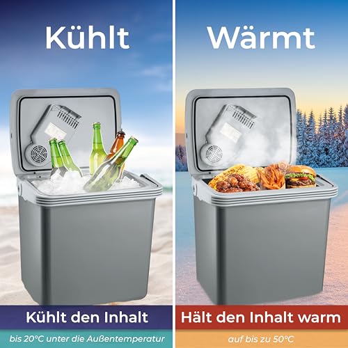 Elektrische Kühlbox KLAMER 25 Liter mit Kühl- und Warmhaltefunktion