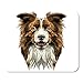 Produktbild Mousepad Computer Notepad Büro Braun Porträt Hundekopf Rasse Border Collie Skizze Grafiken Farbige Zeichnung Home School Game Player Computer Worker Inch