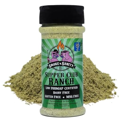 Smoke n Sanity Supper Club Ranch - Certified Low FODMAP - Gluten Free - Certified Kosher - Dairy Free (4.5 oz Shaker)
