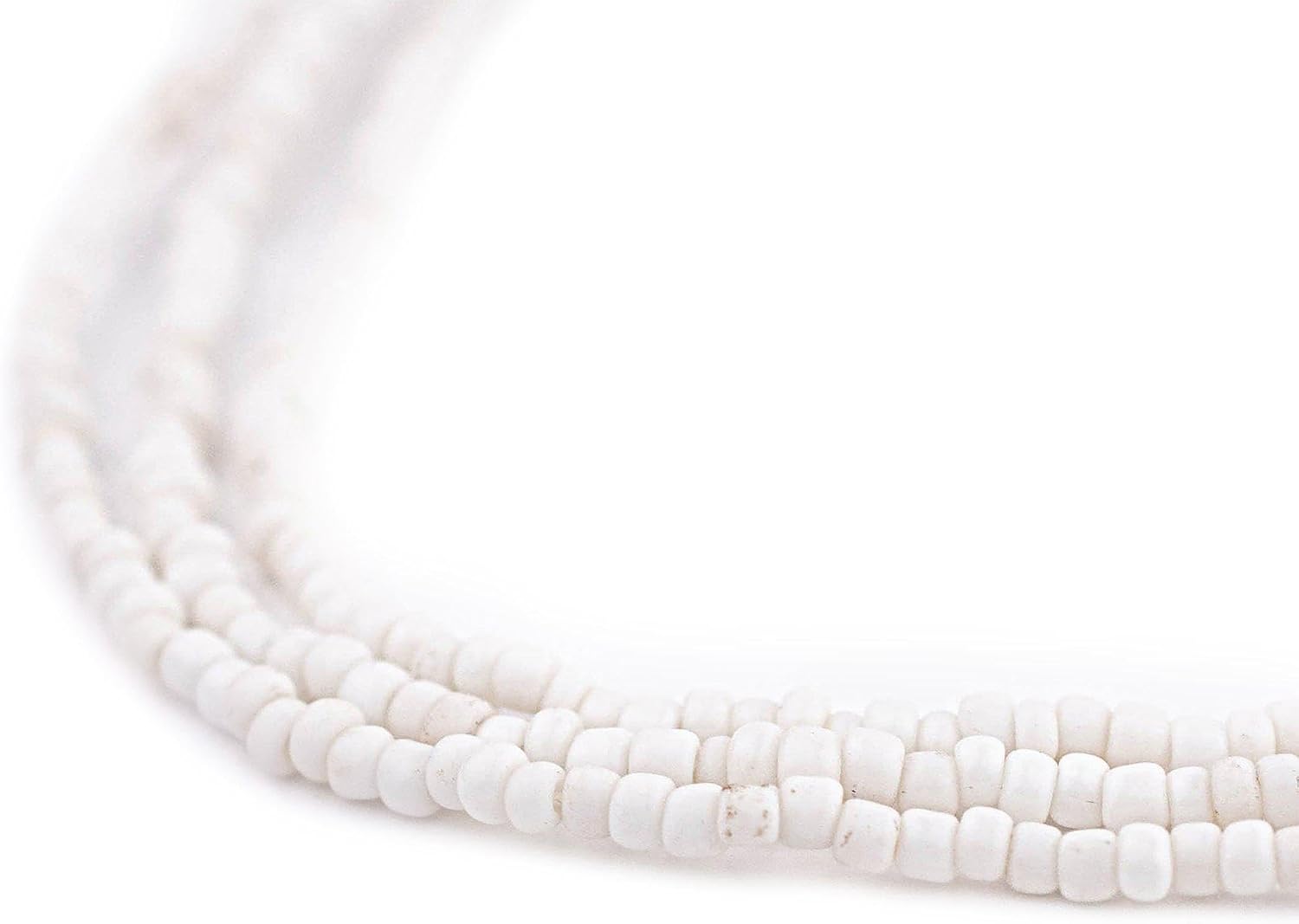 The Bead Chest Cream Java Glass Seed Beads (2.5mm, 48" Strand)