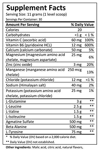 MTN OPS Cameron Hanes Keep Hammering BCAA 2:1:1 Muscle Building & Recovery Supplement - 30 Servings, Green Apple